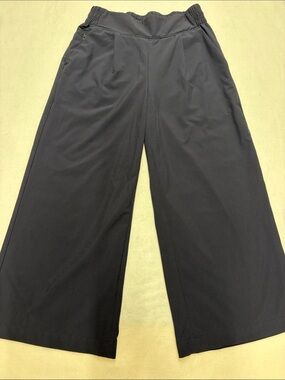 Quince Navy Blue Cropped Wide-Leg Women's Pants Sz XS